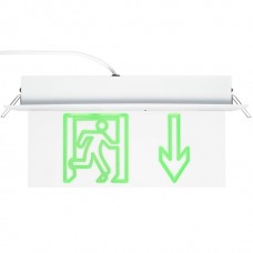 Φωτιστικό Ασφαλείας LED Γυψοσανίδας Κάτω Βέλος 3W με 8SMD 9AL3116 